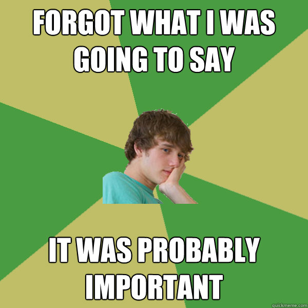 forgot what i was going to say it was probably important  ADHD Kid