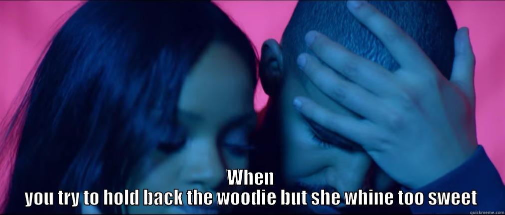  WHEN YOU TRY TO HOLD BACK THE WOODIE BUT SHE WHINE TOO SWEET Misc