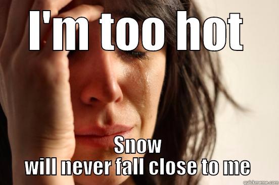 I'M TOO HOT SNOW WILL NEVER FALL CLOSE TO ME First World Problems