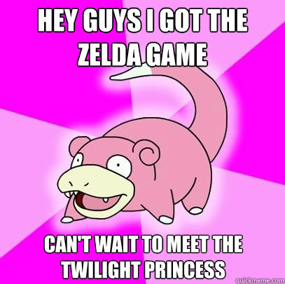 Hey guys I got the Zelda Game Can't wait to meet the twilight princess  Slowpoke