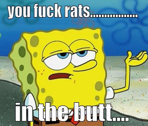 YOU FUCK RATS................. IN THE BUTT.... Tough Spongebob