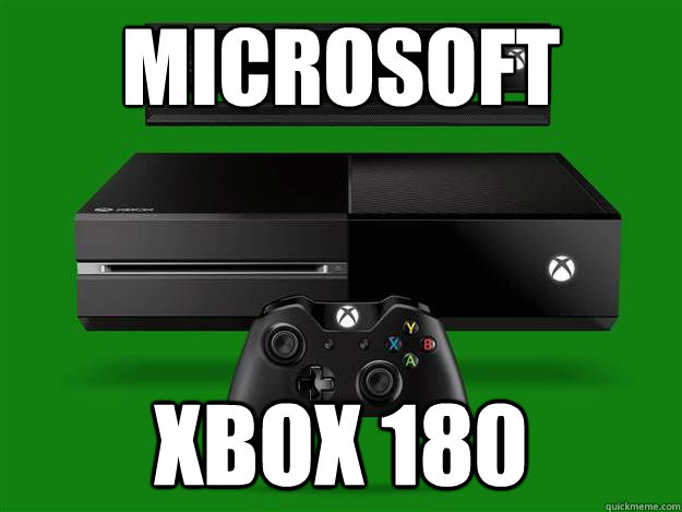 Microsoft Xbox 180  Scumbag Xbox One