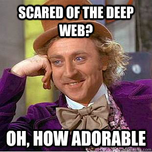Scared of the Deep Web? Oh, how adorable - Scared of the Deep Web? Oh, how adorable  Condescending Wonka
