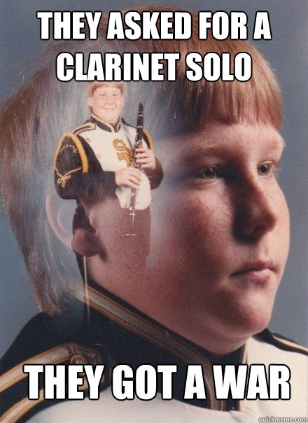 They asked for a clarinet solo they got a war  PTSD Clarinet Boy