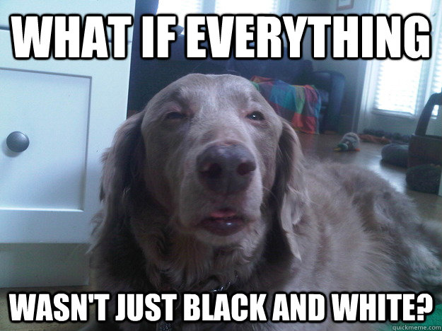 What if everything wasn't just black and white? - What if everything wasn't just black and white?  10 Dog