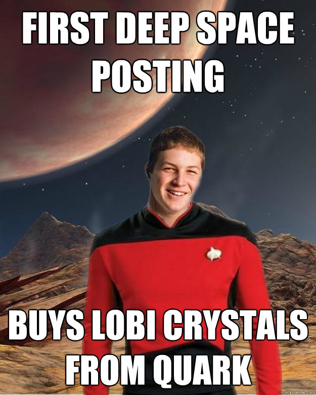 first Deep space posting Buys Lobi crystals from quark  