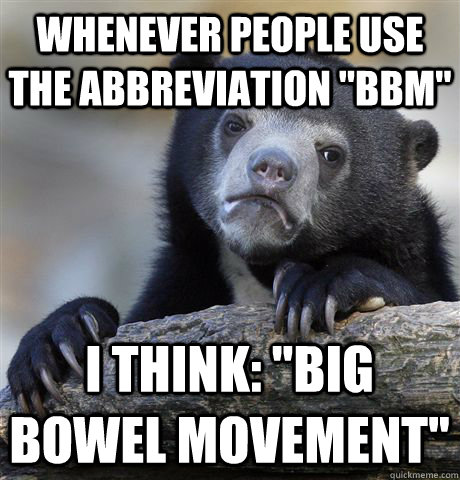 Whenever people use the abbreviation 