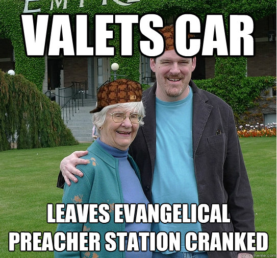 valets car leaves evangelical preacher station cranked  