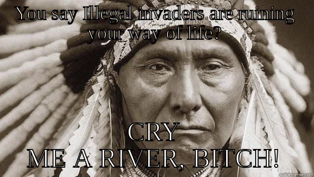YOU SAY ILLEGAL INVADERS ARE RUINING YOUR WAY OF LIFE? CRY ME A RIVER, BITCH! Misc