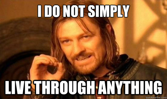 I do not simply Live through Anything  Boromir
