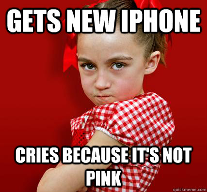 Gets new Iphone Cries because It's not Pink - Gets new Iphone Cries because It's not Pink  Spoiled Little Sister
