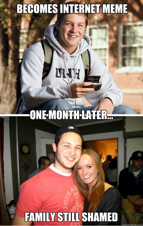 Becomes internet meme one month later... family still shamed   1 month later