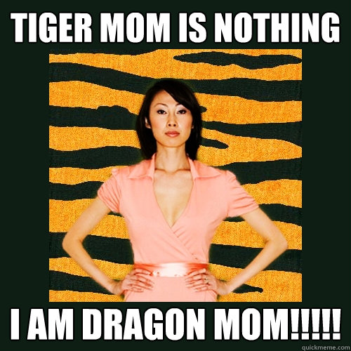 TIGER MOM IS NOTHING I AM DRAGON MOM!!!!!  Tiger Mom