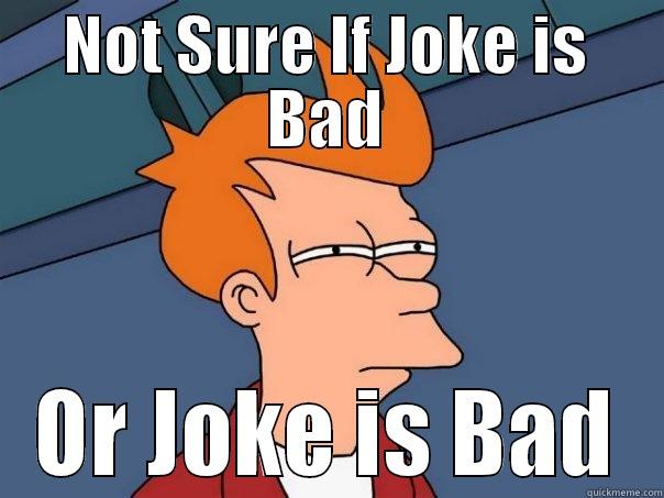 NOT SURE IF JOKE IS BAD OR JOKE IS BAD Futurama Fry