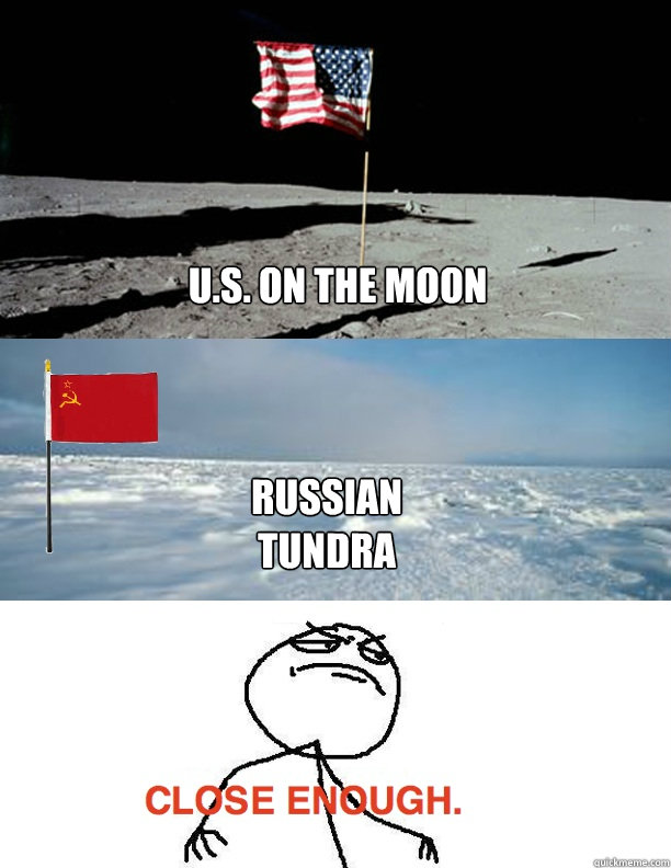 U.S. on the Moon Russian Tundra  
