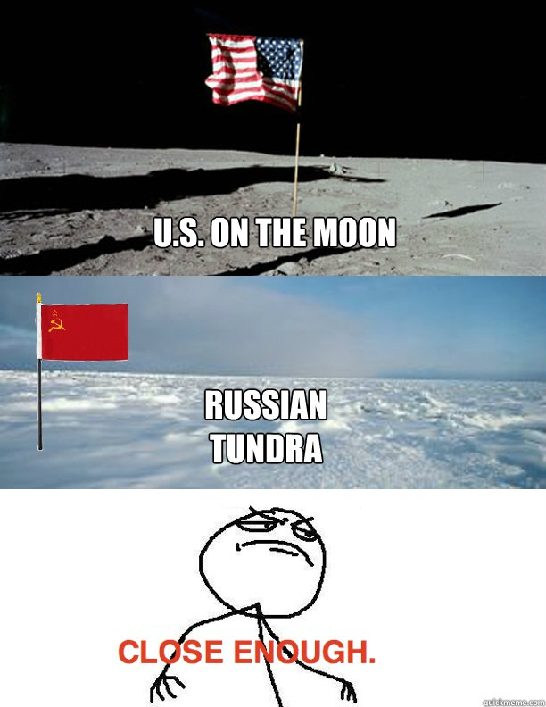 U.S. on the Moon Russian Tundra - U.S. on the Moon Russian Tundra  Cold War Meme