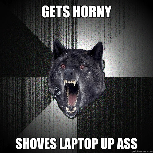 GETS HORNY SHOVES LAPTOP UP ASS  Insanity Wolf