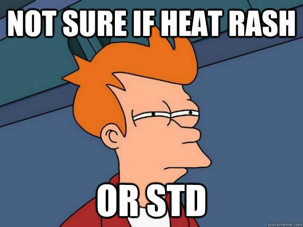Not sure if Heat rash Or STD  Futurama Fry
