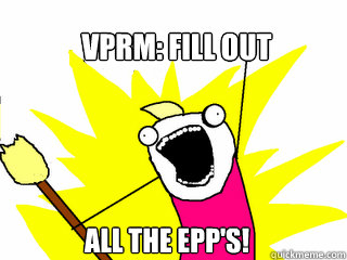 VPRM: fill out  all the epp's!  All The Things