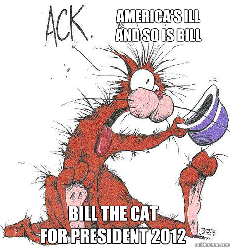 America's Ill 
and So Is Bill Bill The Cat
For President 2012  