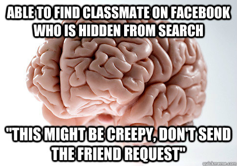 Able to find classmate on facebook who is hidden from search 