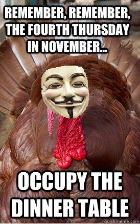 Remember, remember, the fourth Thursday in November... Occupy The Dinner Table  
