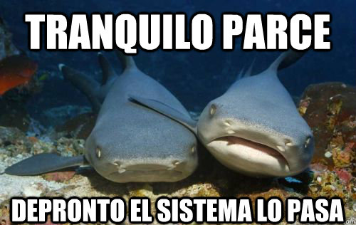 tranquilo parce depronto el sistema lo pasa  Compassionate Shark Friend