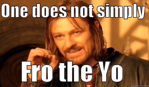 Frozen Yogurt - ONE DOES NOT SIMPLY  FRO THE YO One Does Not Simply