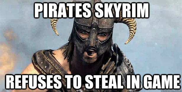 Pirates skyrim refuses to steal in game  skyrim