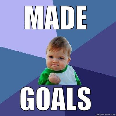 MADE GOALS Success Kid