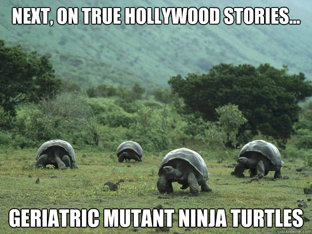 Next, on True Hollywood Stories... geriatric mutant ninja turtles  