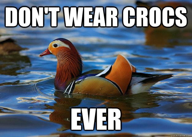 Don't Wear Crocs EVER  Fashion Advice Mallard