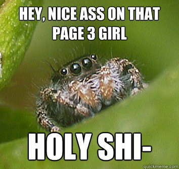 Hey, Nice ASS on that page 3 girl HOLY SHI-  Misunderstood Spider