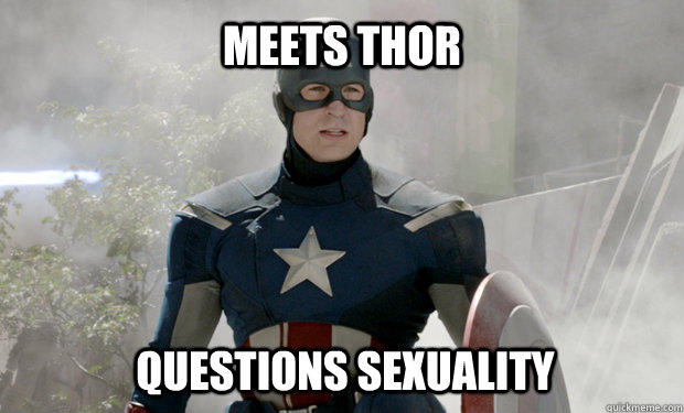 Meets Thor questions sexuality  Captain Americas Truth