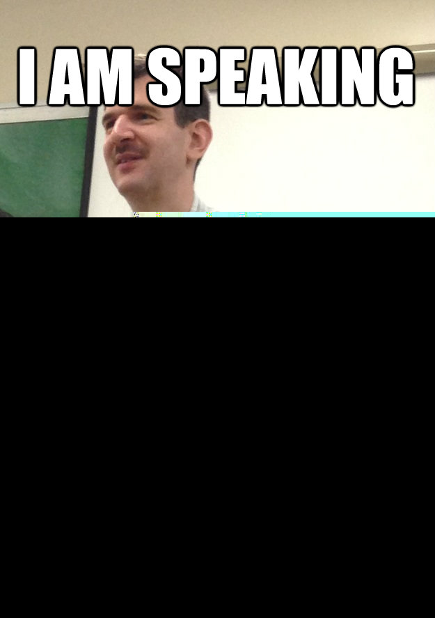 I AM speaking   