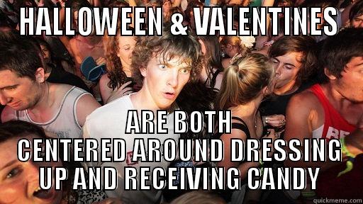 HALLOWEEN & VALENTINES ARE BOTH CENTERED AROUND DRESSING UP AND RECEIVING CANDY Sudden Clarity Clarence