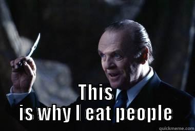 Why Dr. Lecter eats people -  THIS IS WHY I EAT PEOPLE Misc