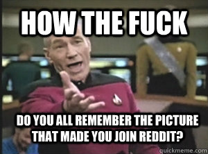 how the fuck do you all remember the picture that made you join reddit?  Annoyed Picard