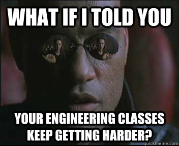 What if I told you your engineering classes keep getting harder?  Morpheus SC