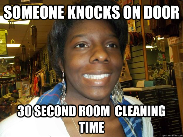 Someone knocks on door 30 second room  cleaning time - Someone knocks on door 30 second room  cleaning time  Socially Awkward RA