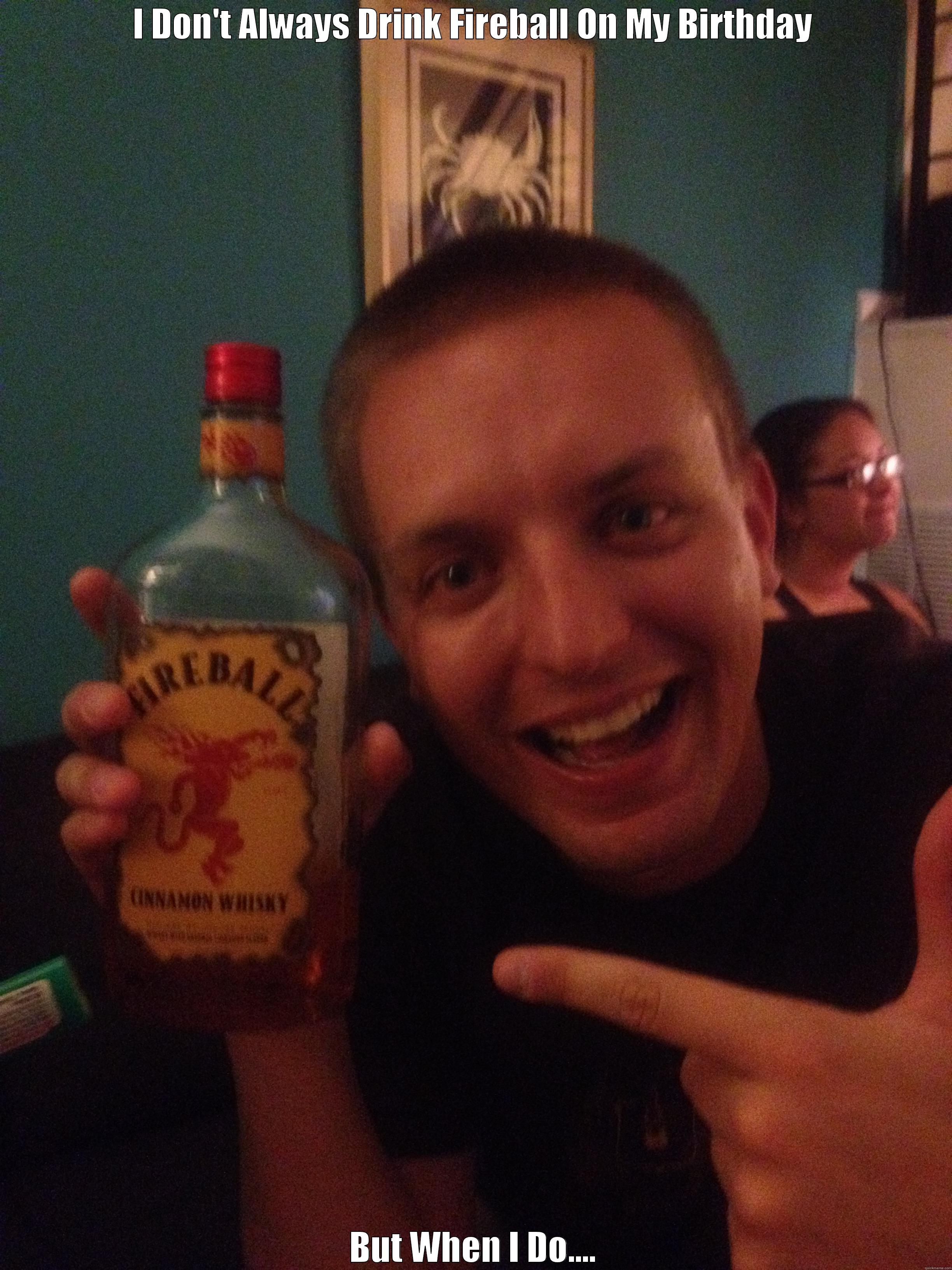 I DON'T ALWAYS DRINK FIREBALL ON MY BIRTHDAY BUT WHEN I DO.... Misc