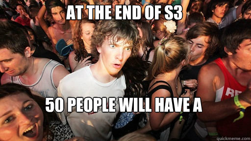 At the end of S3 
50 people will have a challenger border  Sudden Clarity Clarence