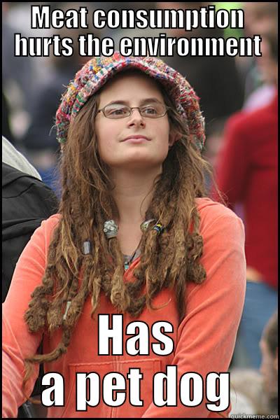 MEAT CONSUMPTION HURTS THE ENVIRONMENT HAS A PET DOG College Liberal