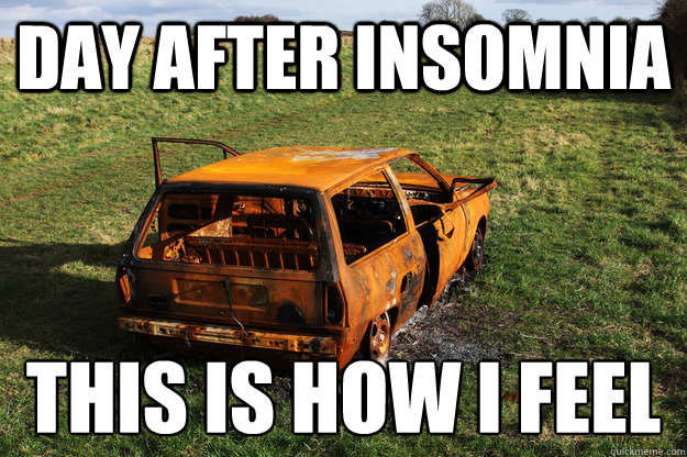 Day After Insomnia This is how I feel
  Insomnia