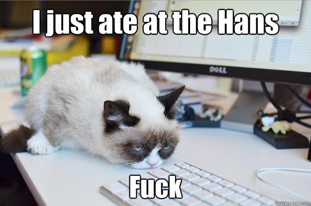 I just ate at the Hans Fuck Caption 3 goes here - I just ate at the Hans Fuck Caption 3 goes here  Grumpy Cat Mouse