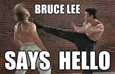 BRUCE LEE SAYS  hello - BRUCE LEE SAYS  hello  Bruce Lee vs Chuck Norris