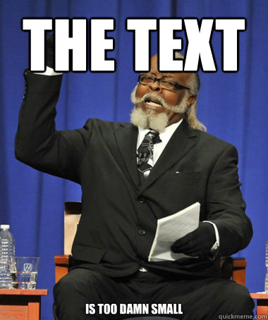 The TEXT is Too damn small  The Rent Is Too Damn High