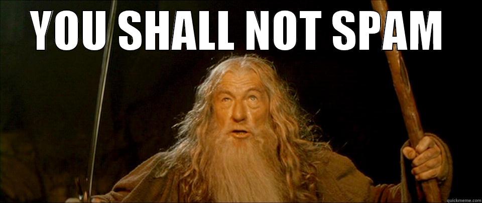 YOU SHALL NOT SPAM GANDALF - YOU SHALL NOT SPAM  Misc