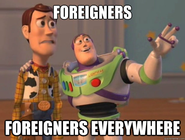 foreigners foreigners everywhere  Sunburns Everywhere