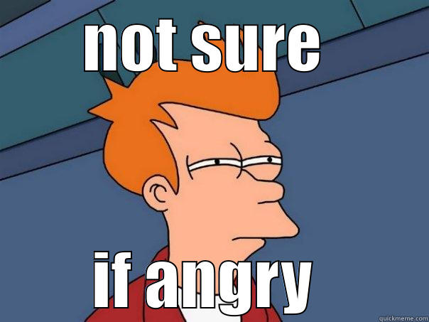 NOT SURE  IF ANGRY  Futurama Fry